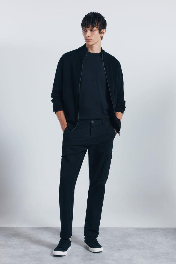 Springfield Calças cargo slim fit preto