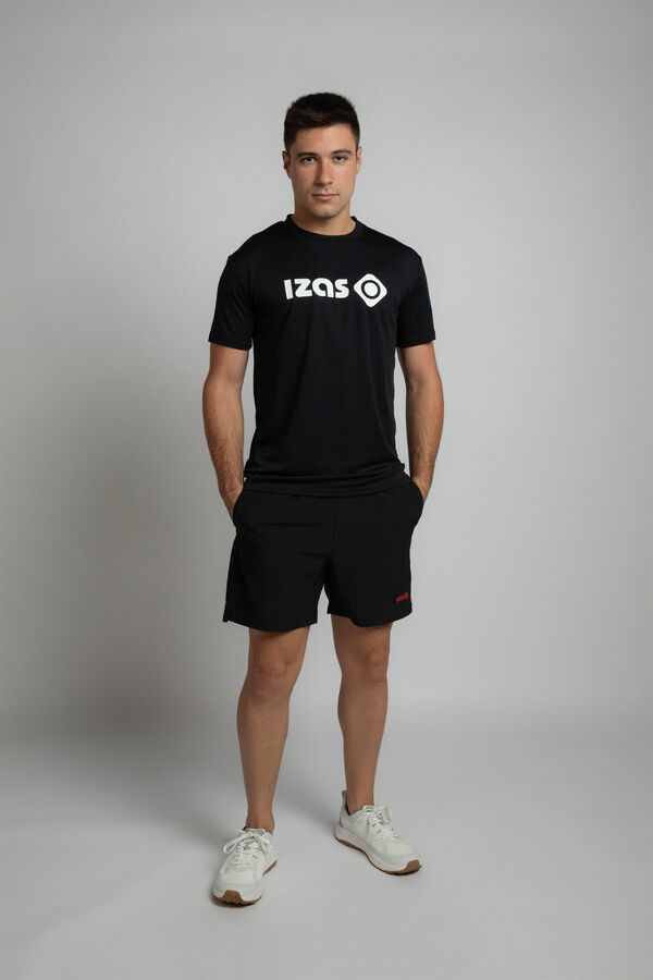 Izas T-shirt t&eacute;cnica de manga curta com logo preto