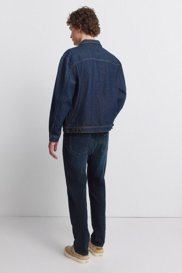 Springfield Jeans lavagem escura slim fit azul