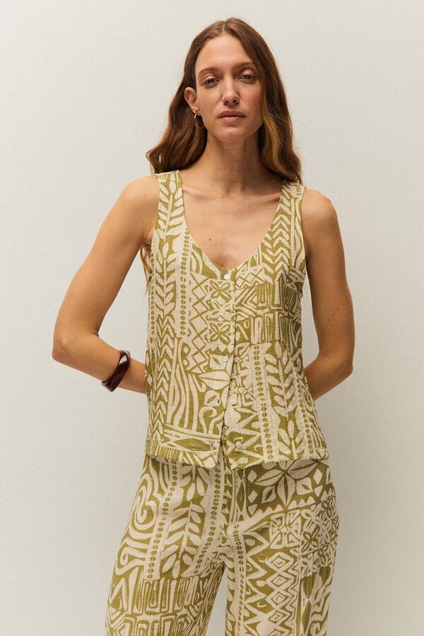 Systemaction Top estampado &eacute;tnico estampado