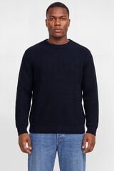 Jack & Jones PLUS Camisola relaxed gola redonda azul