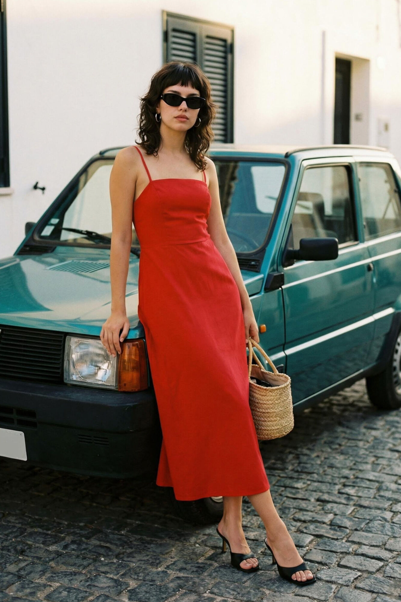 Trendyol Vestido comprido reto de al&ccedil;as