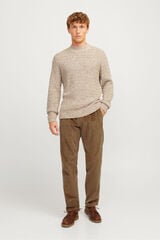 Jack & Jones Calça jogger de veludo cotelê cru