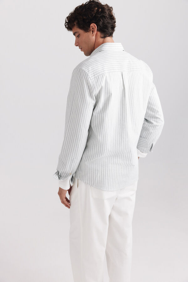 Springfield Camisa oxford &agrave;s riscas verde