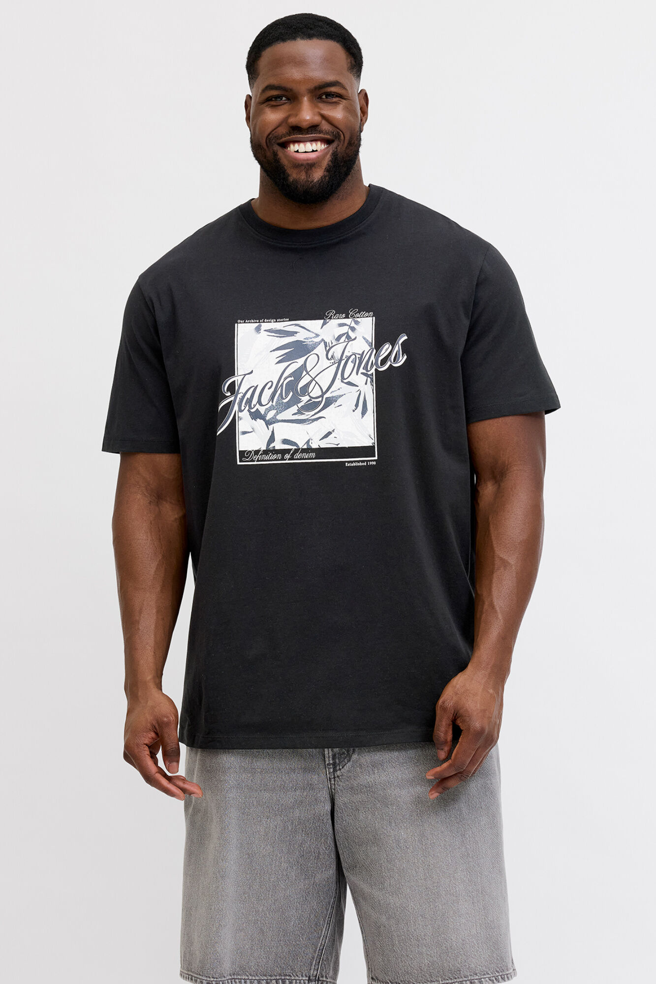 Jack & Jones PLUS T-shirt de algod&atilde;o estampada