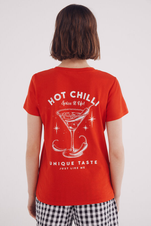 Springfield Camiseta "Pimenta Picante" vermelho