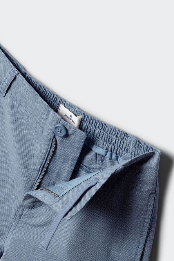 Springfield Kids Plaid chino Bermuda shorts for boys blue