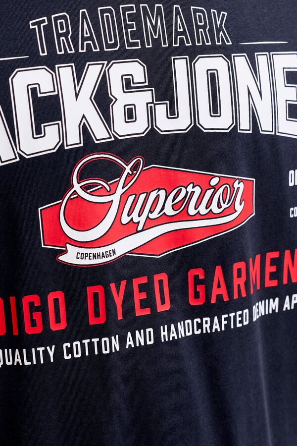 Jack & Jones PLUS T-shirt de manga curta estampada azul