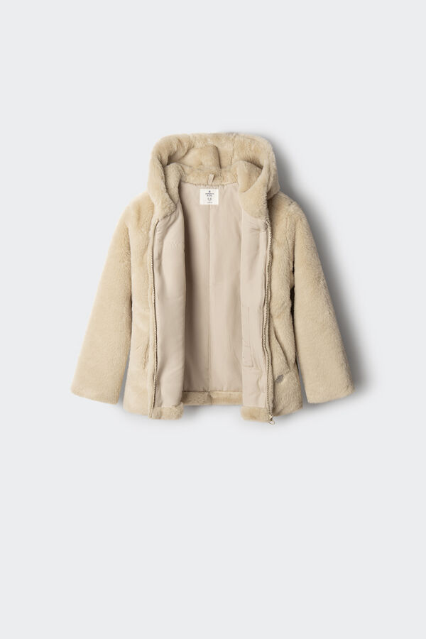 Springfield Kids Abrigo pelo niña beige