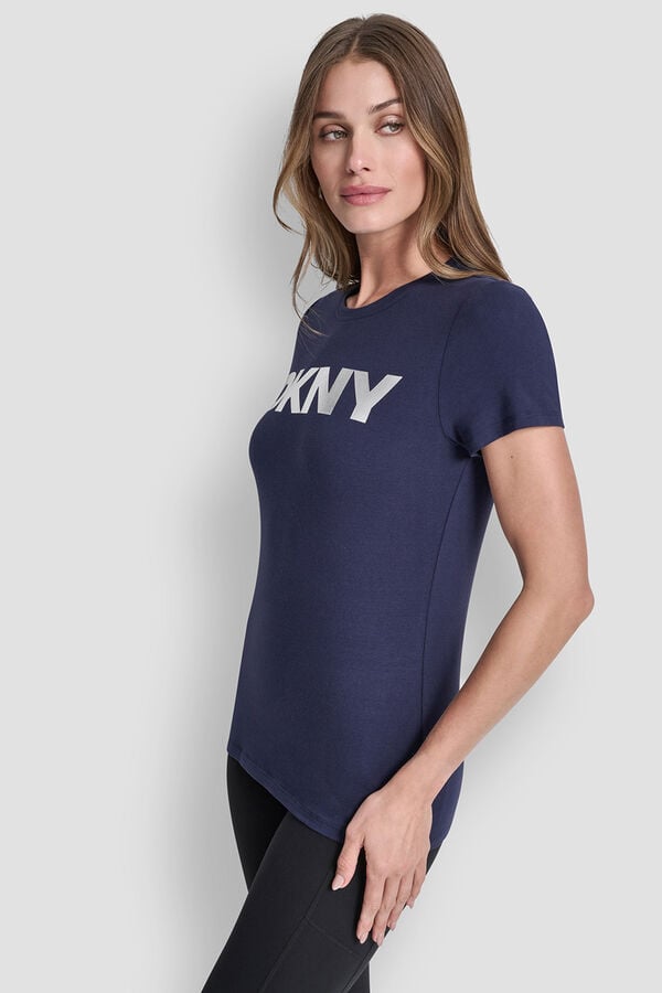 DKNY T-shirt com logo azul