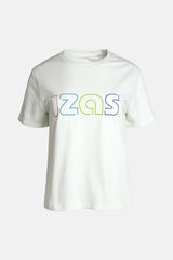 Izas T-shirt de algod&atilde;o de manga curta bege