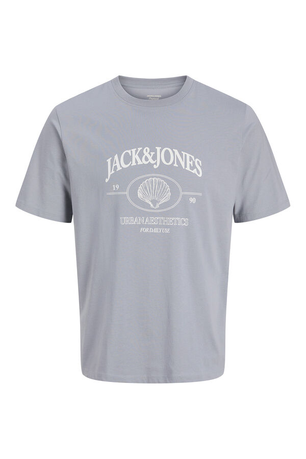 Jack & Jones T-shirt manga curta em algod&atilde;o azul