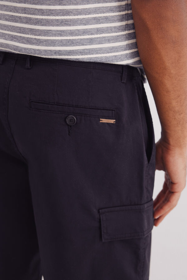 Springfield Comfort fit cargo Bermuda shorts black