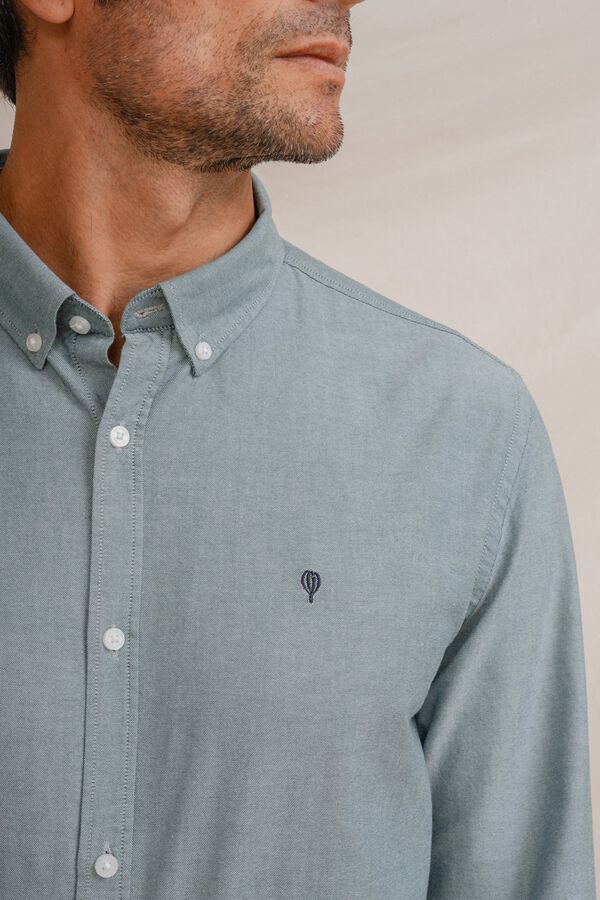 Celopman Camisa oxford verde