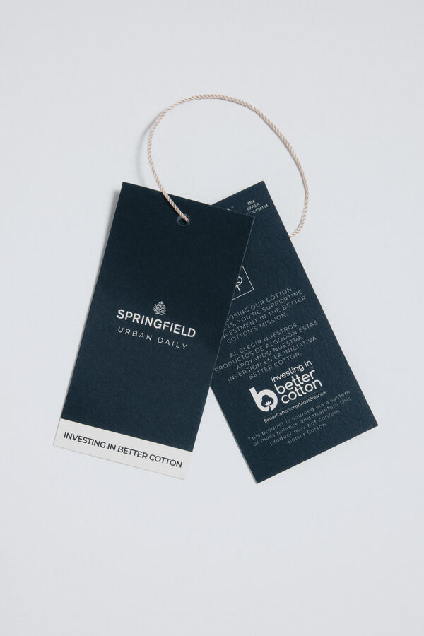 Springfield Polo piqué slim fit bege
