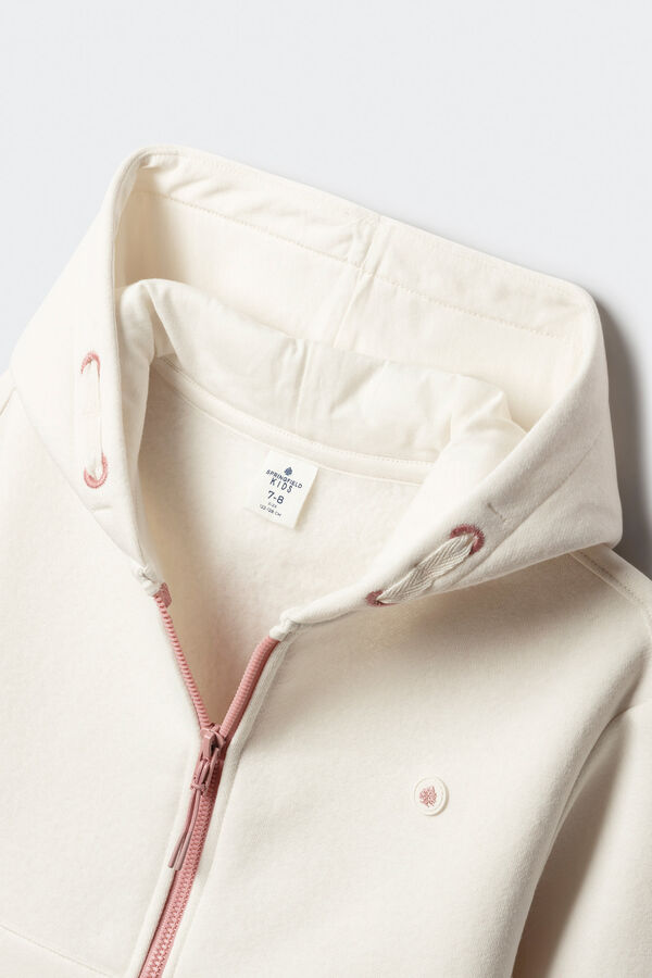 Springfield Kids fecho-éclair com Sweatshirt para menina branco