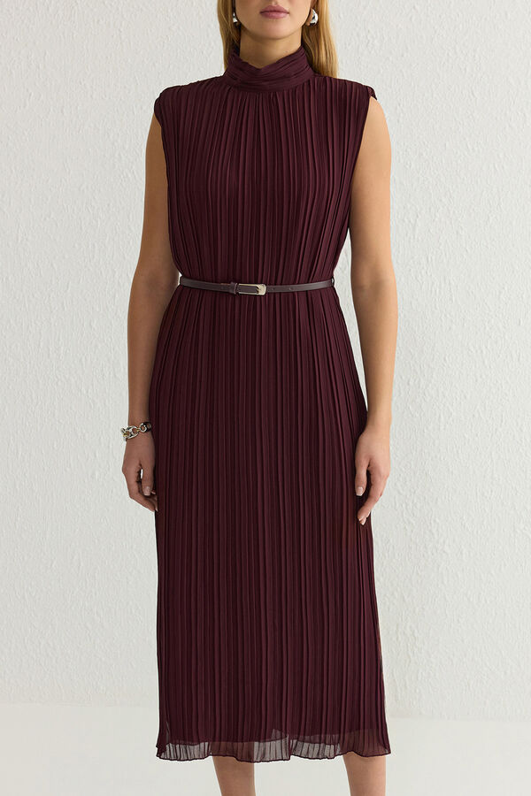 Trendyol Vestido midi plissado  estampado