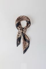 Systemaction Len&ccedil;o pequeno estampado animal preto