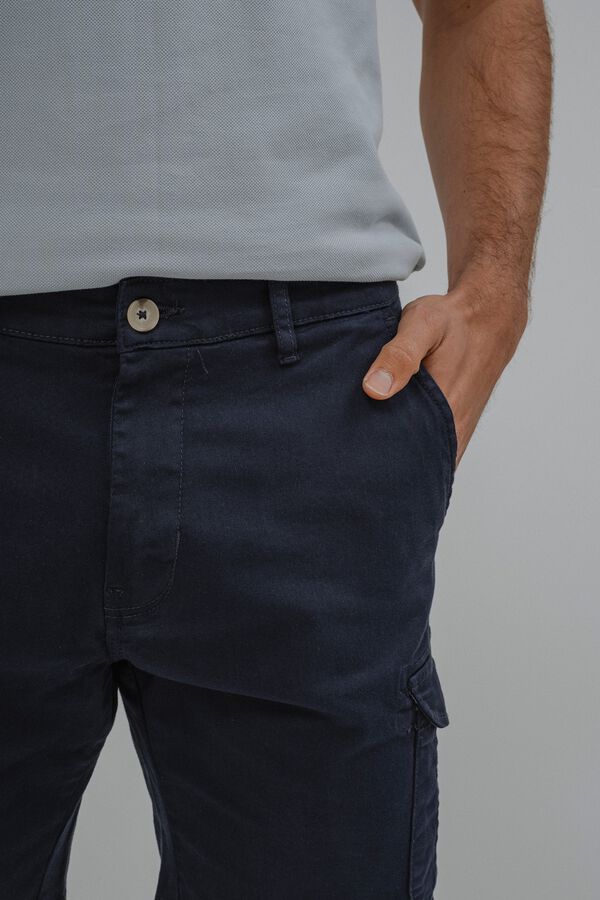 Celopman Bermuda chino cargo azul