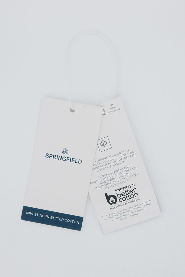 Springfield Polo piqué cuello mao slim fit azul
