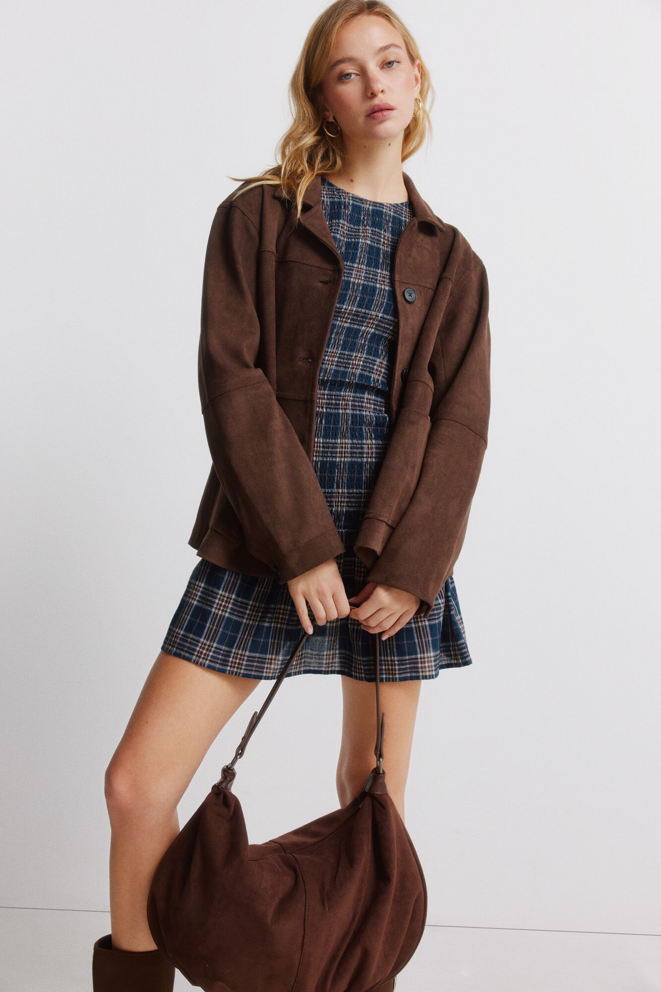 Springfield Mala a tiracolo efeito camur&ccedil;a