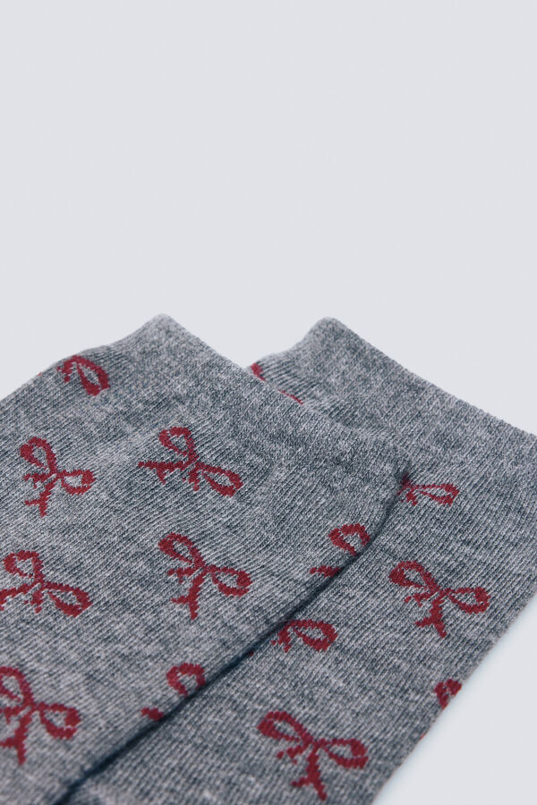 Springfield Meias compridas com laços cinzento