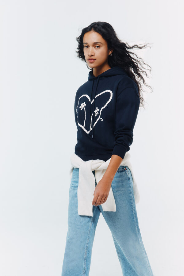 Springfield Sweatshirt duas flores preto