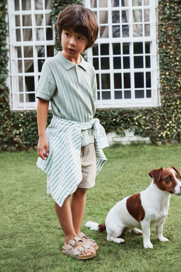 Springfield Kids Polo manga curta em tricot para menino verde