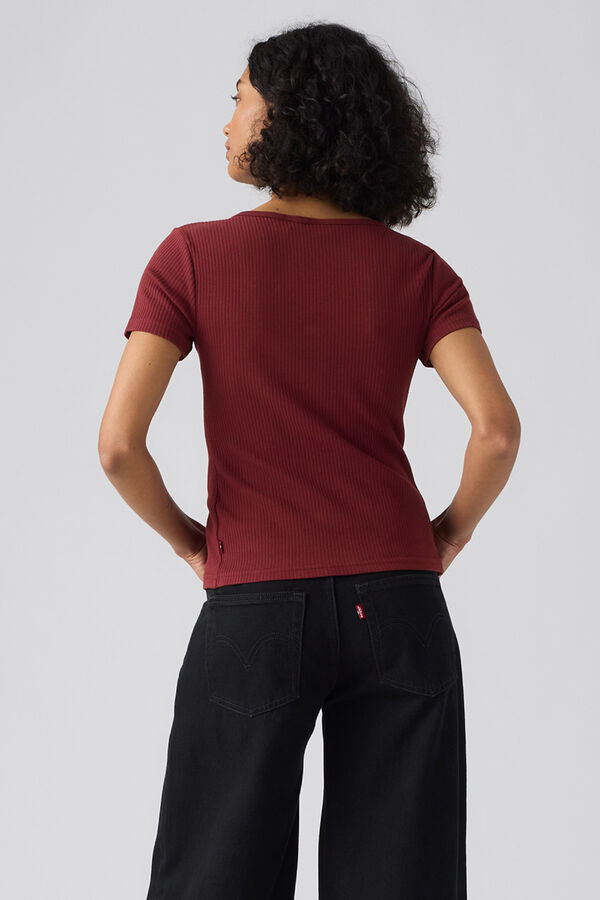Levi's T-shirt de manga curta com bot&otilde;es estampado