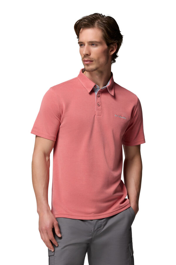 Columbia Polo manga curta vermelho
