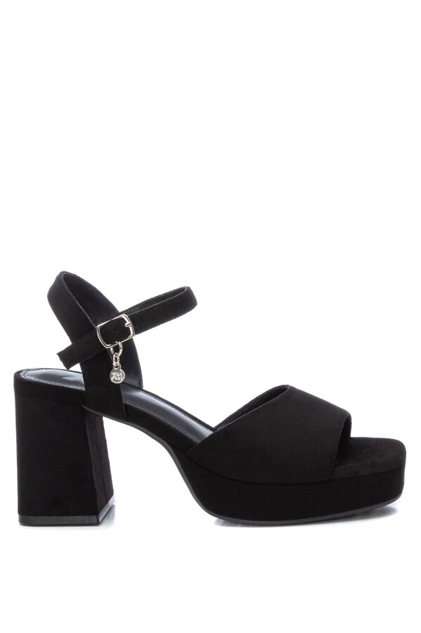 XTI Women's suede sandal  black