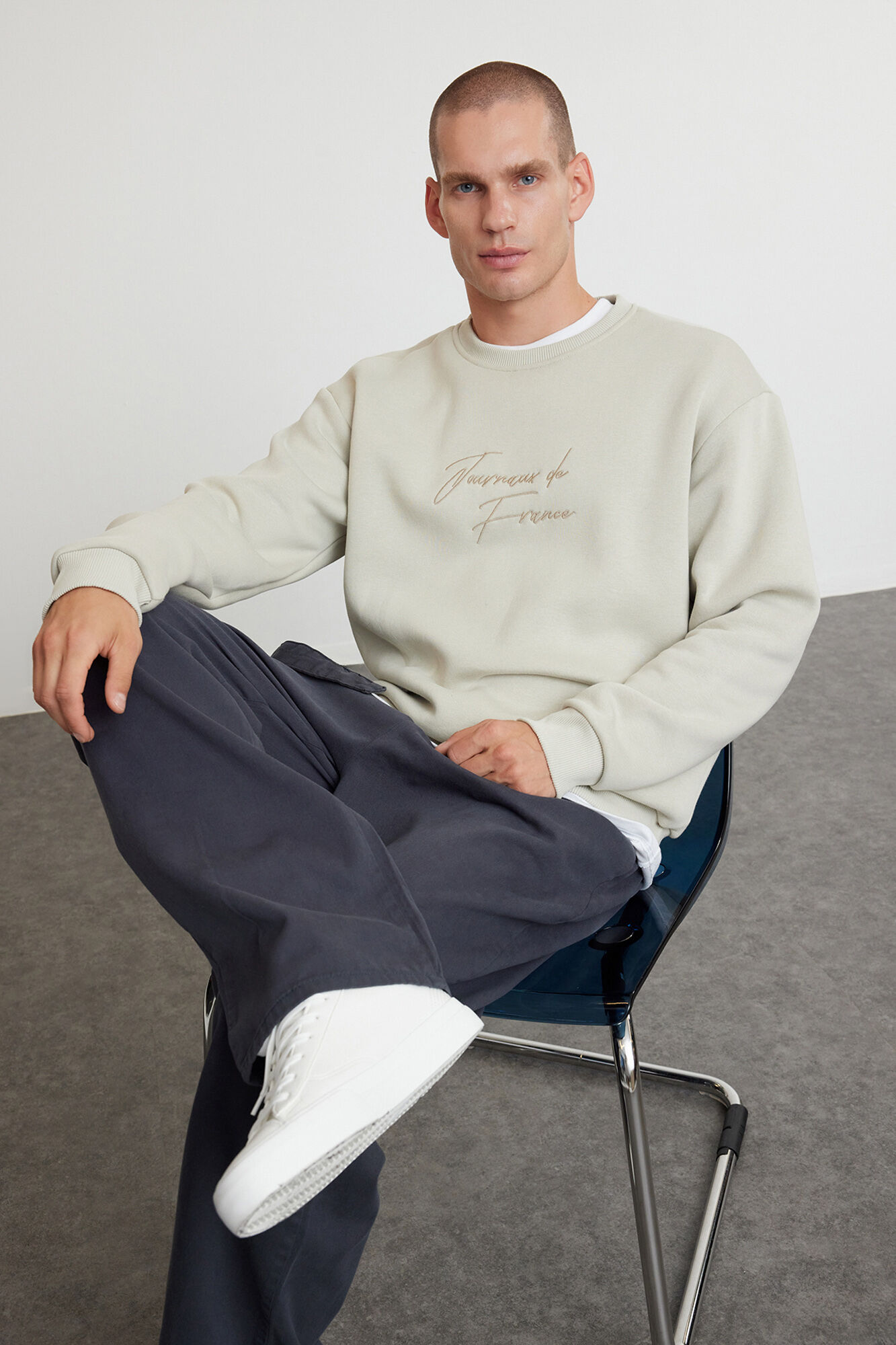 Trendyol Sweatshirt de gola redonda