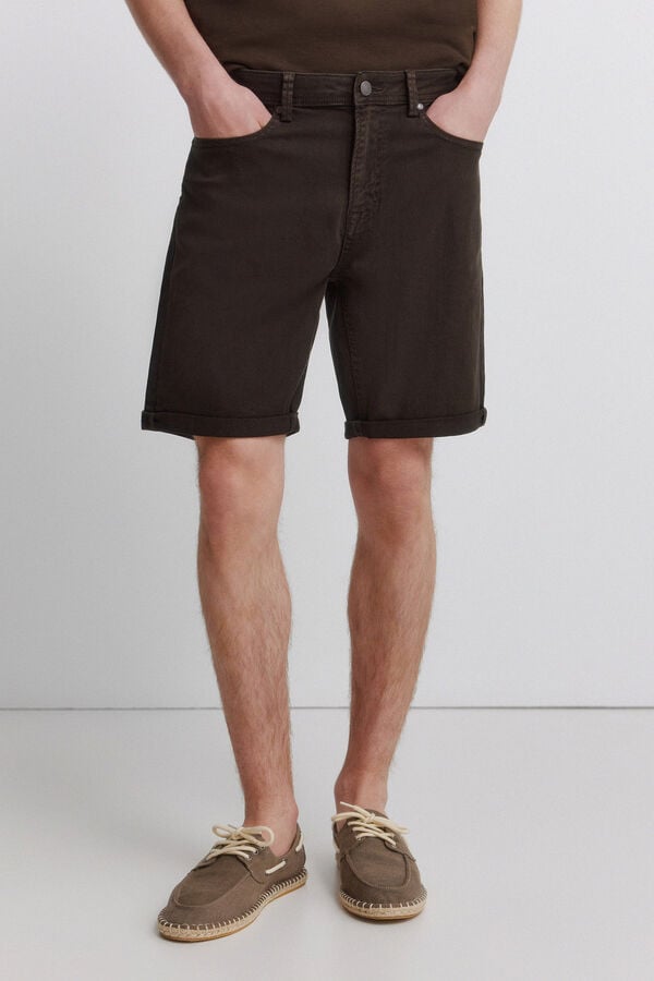 Springfield Bermudas 5 bolsos lavada slim fit cru
