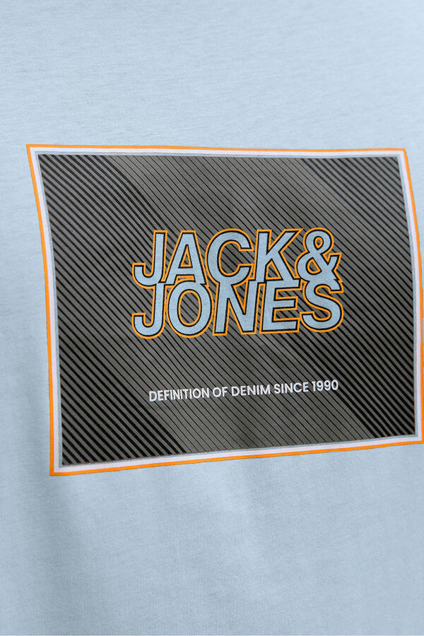 Jack & Jones PLUS T-shirt logo quadrado azul