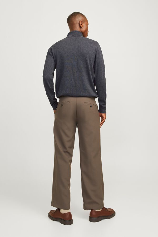 Jack & Jones Camisola de gola alta em algod&atilde;o cinzento