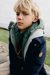 Springfield Kids Parka de tecido infantil azul