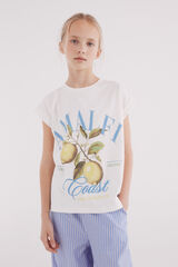 Springfield Kids Camiseta feminina Amalfi branco