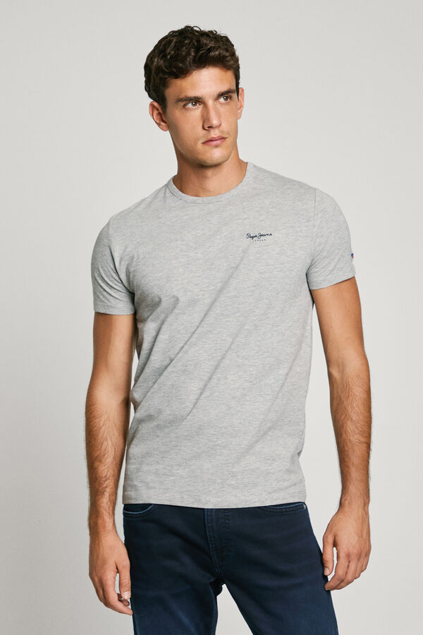 Pepe Jeans T-shirt básica original de manga curta 3n cinzento