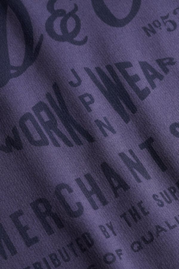 Superdry Sweatshirt gola redonda logo azul