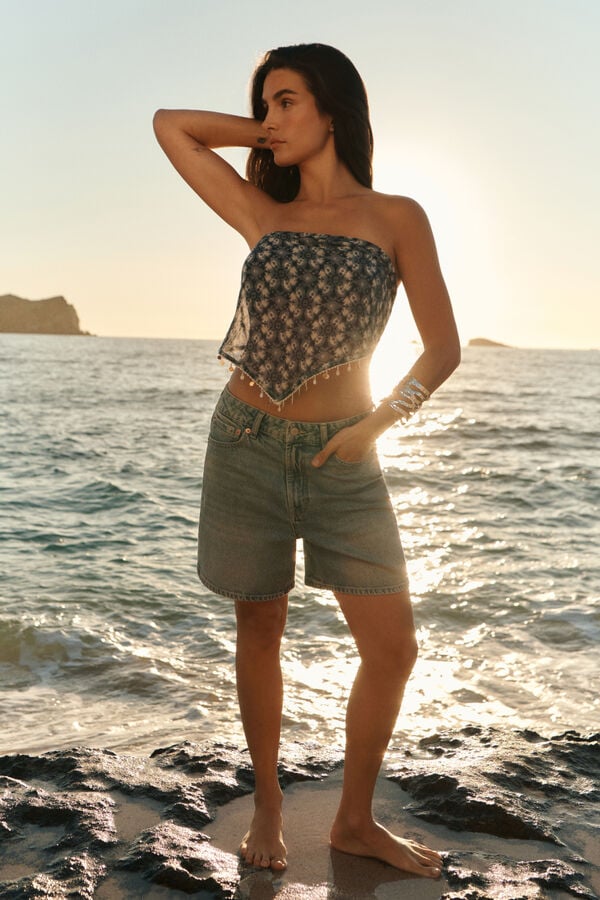 Springfield Bermudas denim azul