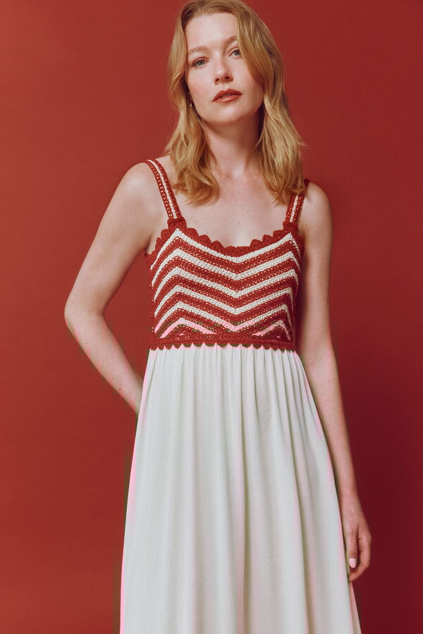 Springfield Mallorca dress nude