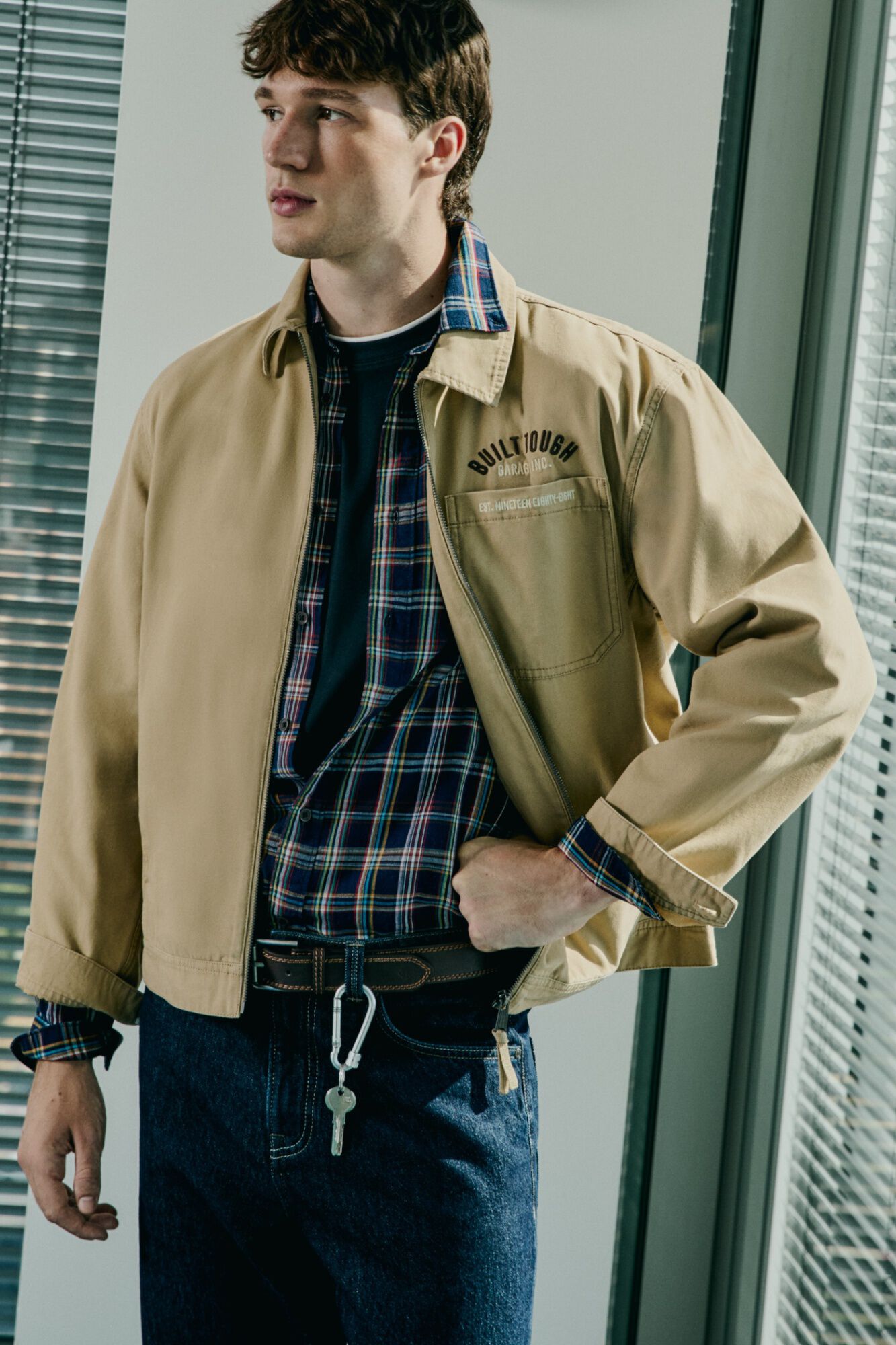 Springfield Camisa cuadros tencel lino