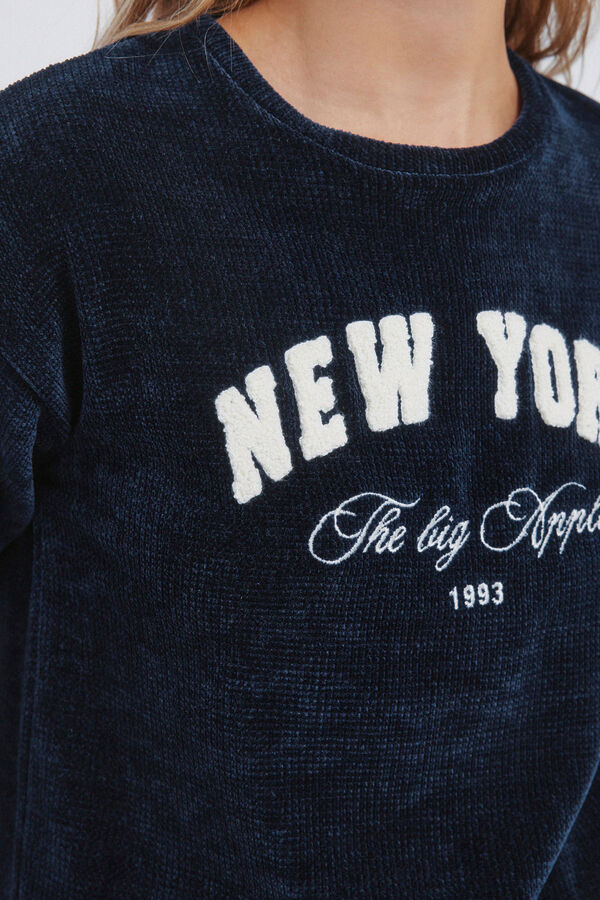 Springfield Camisola chenille "New York" azul