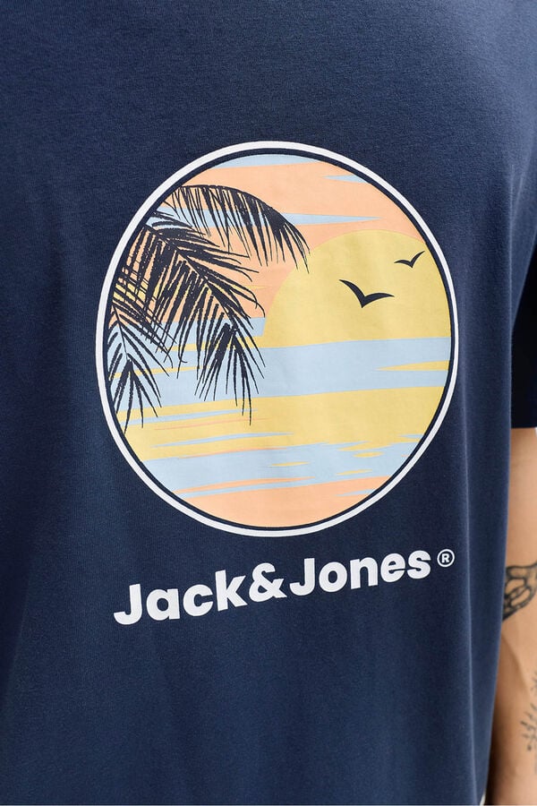 Jack & Jones PLUS Cotton short-sleeved T-shirt blue