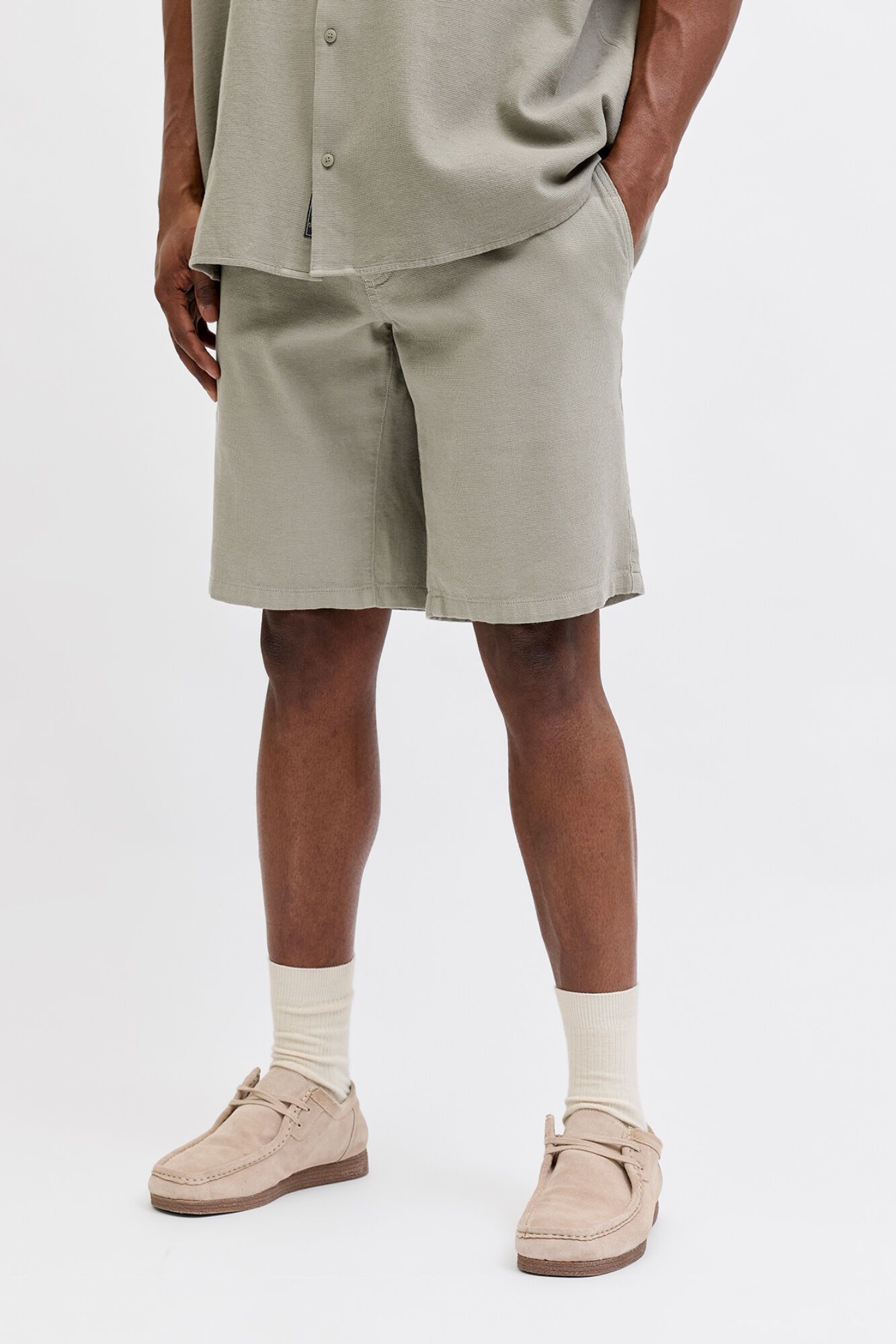 Jack & Jones PLUS Bermuda loose fit em algod&atilde;o