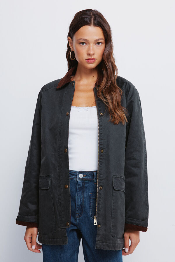 Springfield Parka encerada Caqui escuro