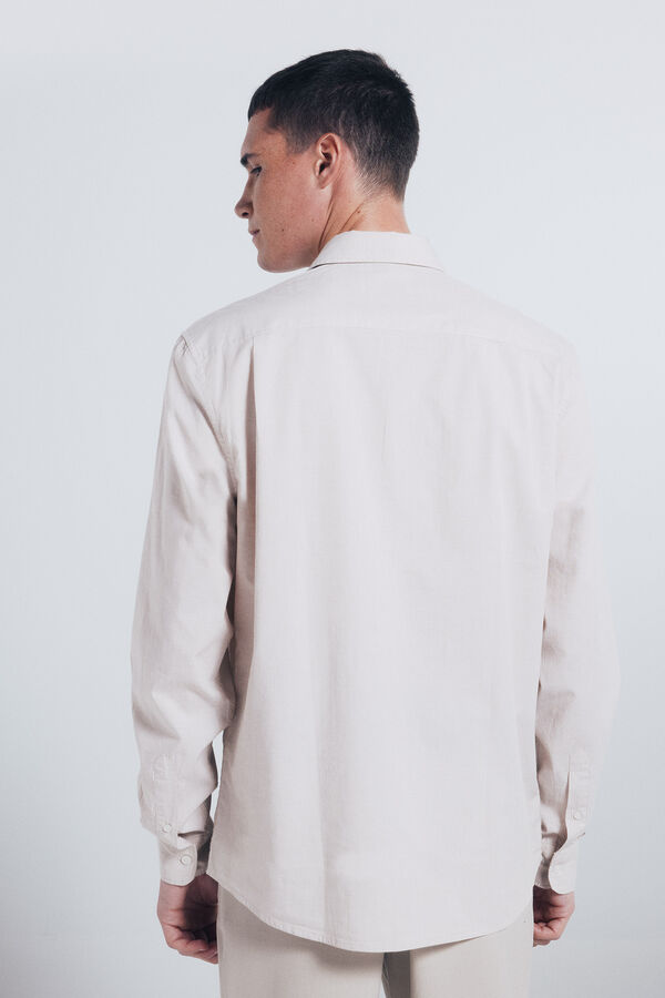Springfield Camisa de algodão com debrum cru