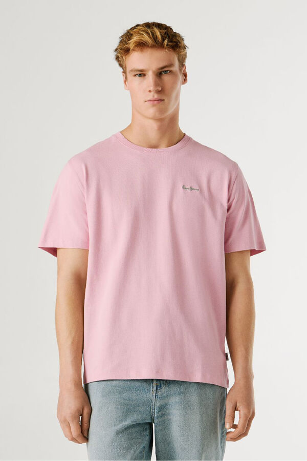 Pepe Jeans T-shirt manga curta rosa