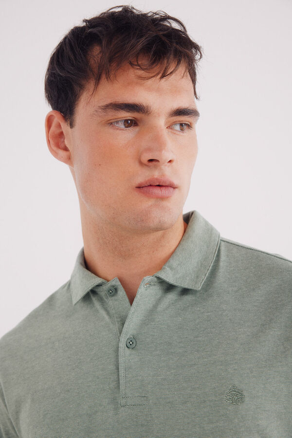 Springfield Polo jersey microrrisca verde