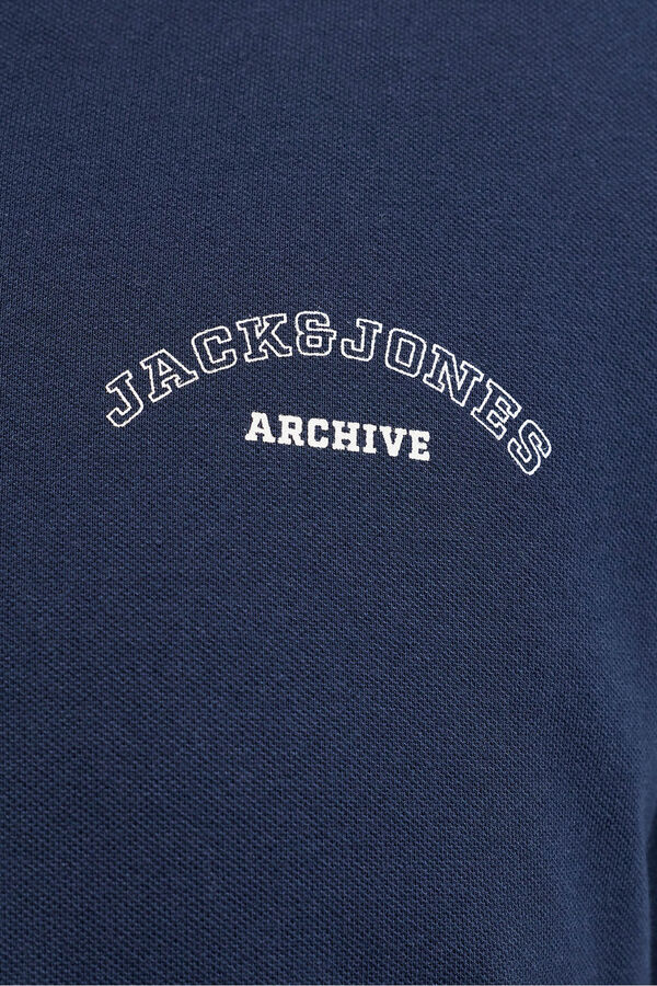 Jack & Jones PLUS Polo b&aacute;sico manga curta azul